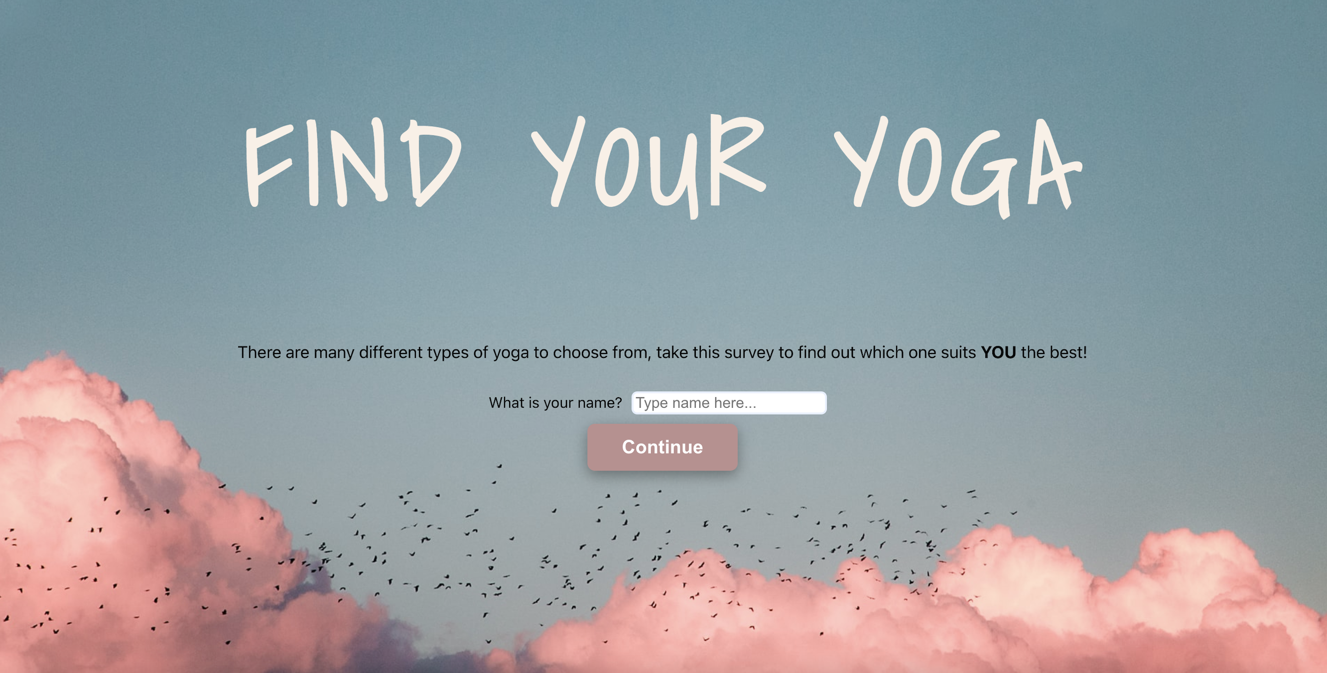 Survey to find your yoga style